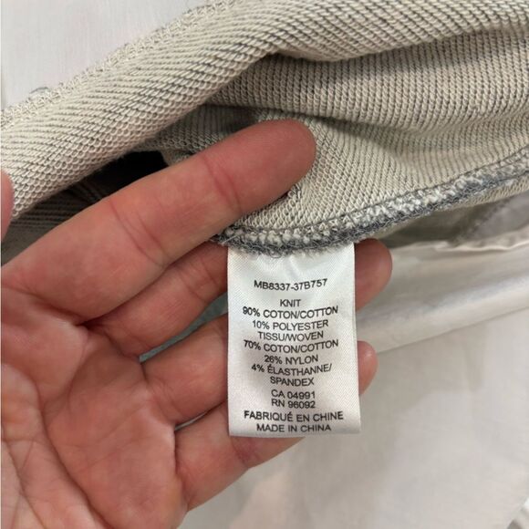 Dalia Womens Long Sleeve Blouse Layered Look Size Large  Grey White sz S - Picture 5 of 9